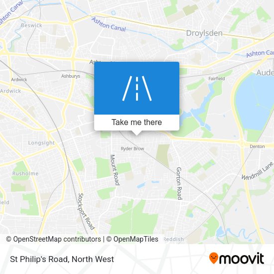 St Philip's Road map