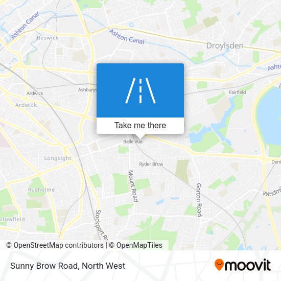 Sunny Brow Road map