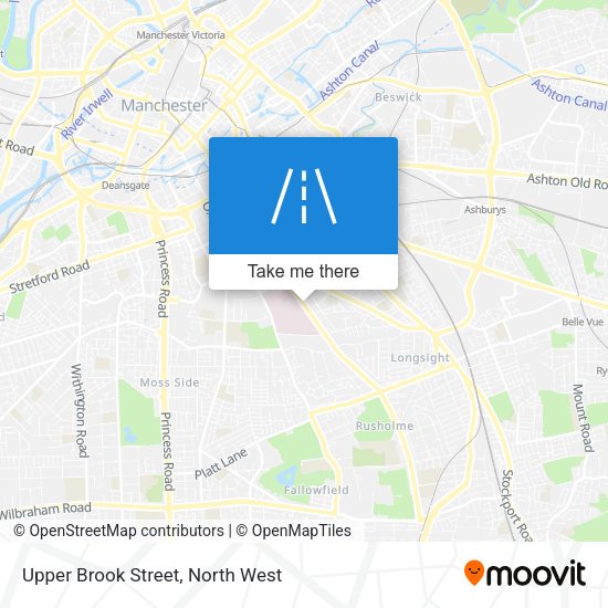 Upper Brook Street map