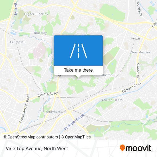 Vale Top Avenue map
