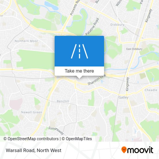Warsall Road map