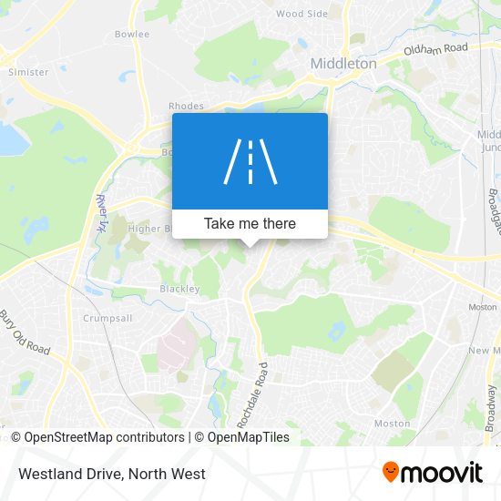 Westland Drive map