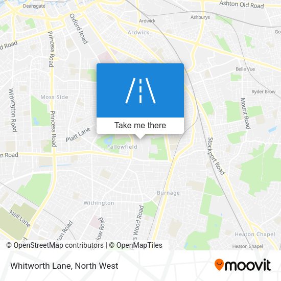Whitworth Lane map