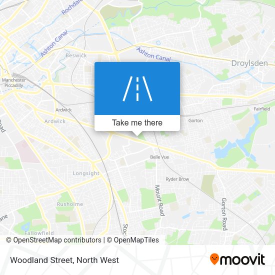 Woodland Street map