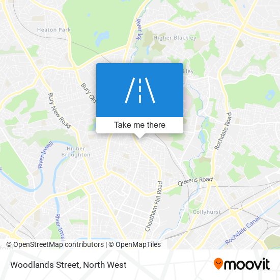 Woodlands Street map