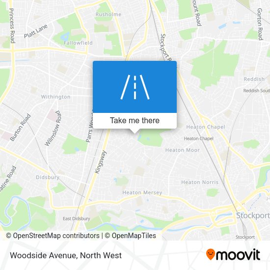 Woodside Avenue map