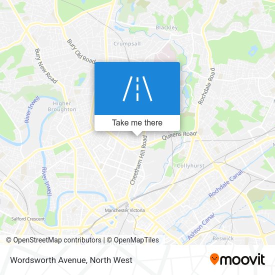 Wordsworth Avenue map