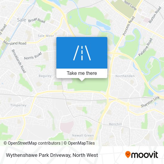 Wythenshawe Park Driveway map