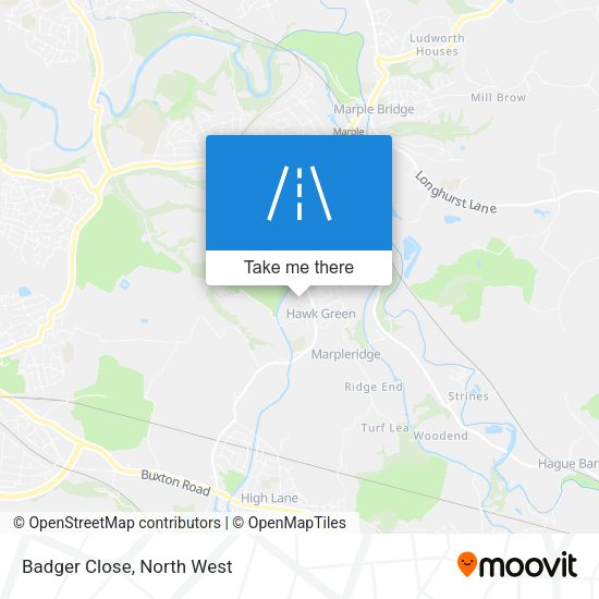 Badger Close map