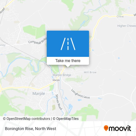 Bonington Rise map
