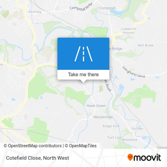 Cotefield Close map