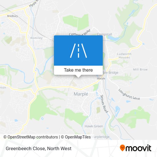 Greenbeech Close map