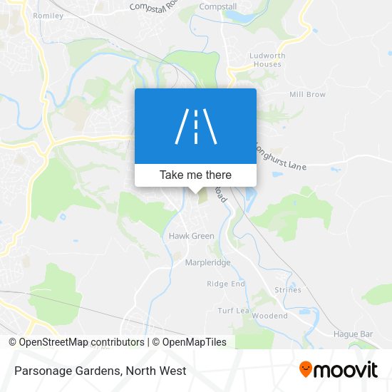 Parsonage Gardens map