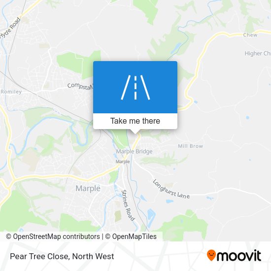 Pear Tree Close map
