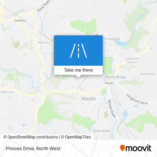 Princes Drive map