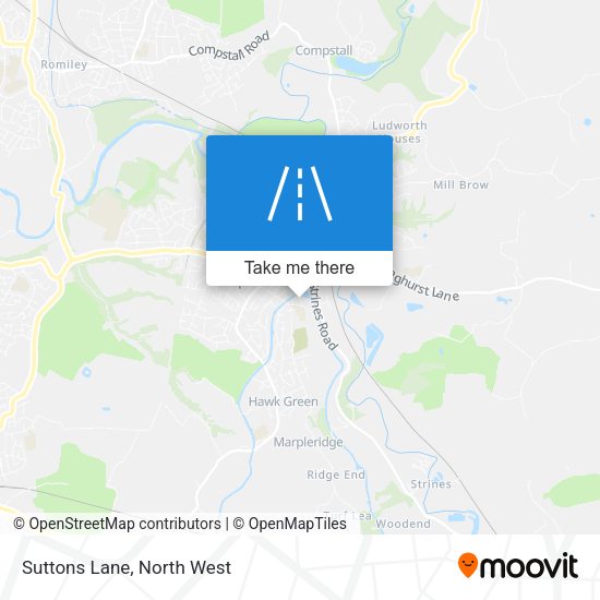 Suttons Lane map