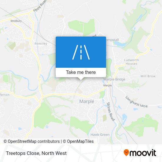 Treetops Close map