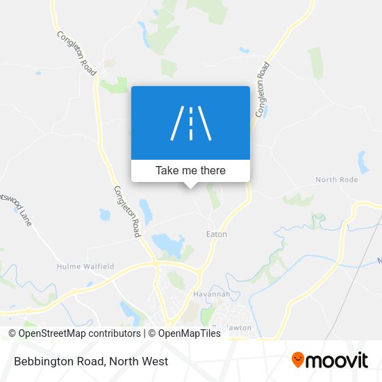 Bebbington Road map
