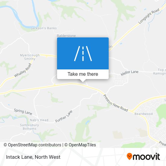Intack Lane map