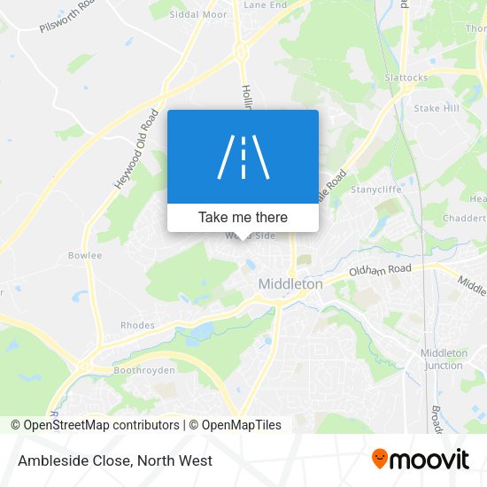 Ambleside Close map