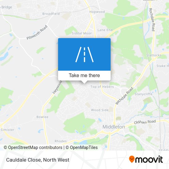 Cauldale Close map