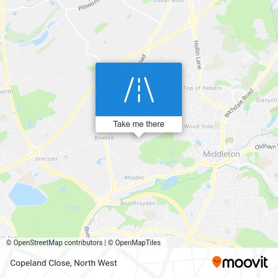 Copeland Close map