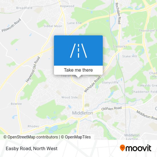 Easby Road map
