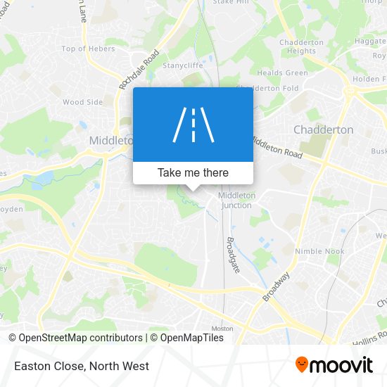Easton Close map