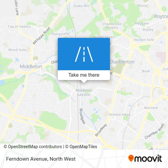 Ferndown Avenue map