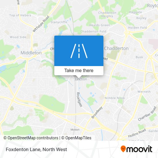 Foxdenton Lane map