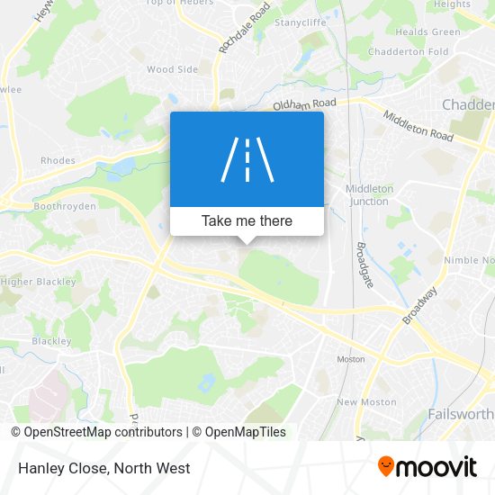 Hanley Close map