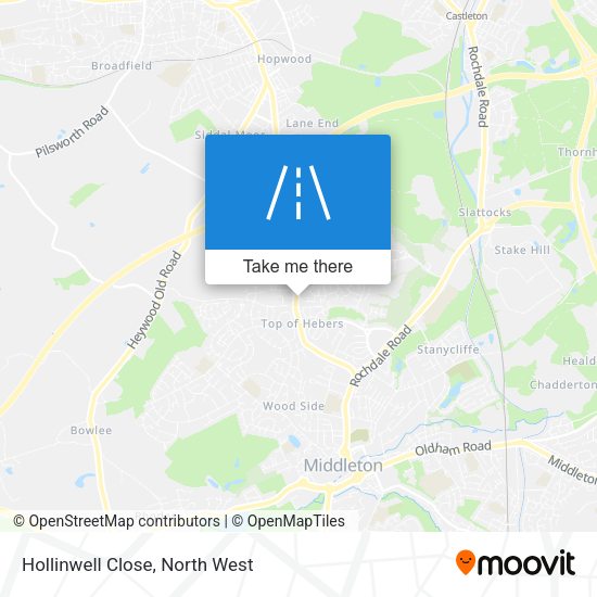 Hollinwell Close map