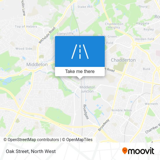 Oak Street map