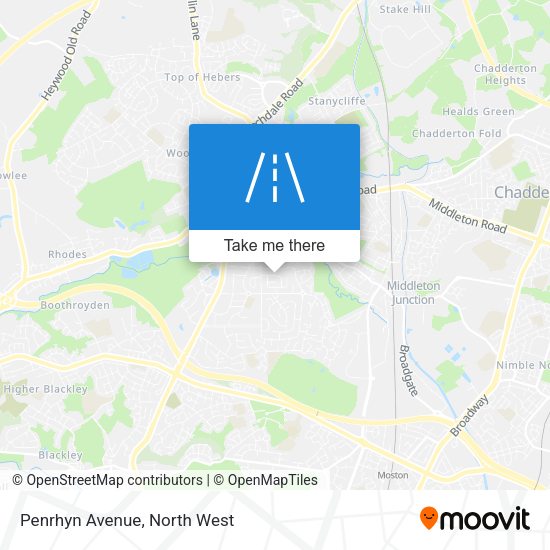 Penrhyn Avenue map