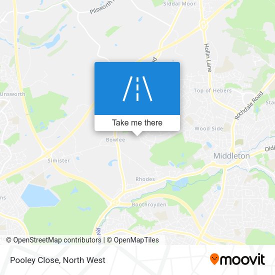 Pooley Close map