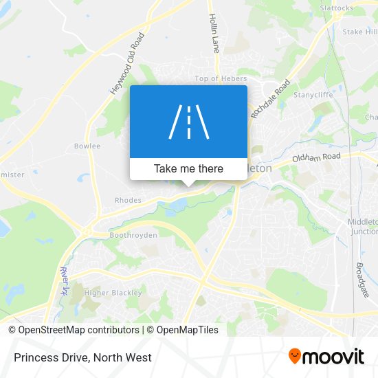 Princess Drive map