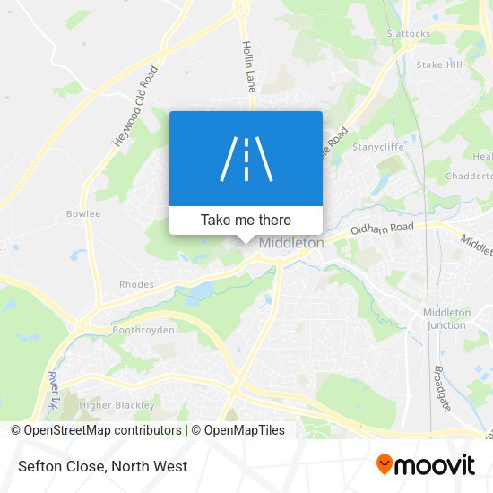 Sefton Close map