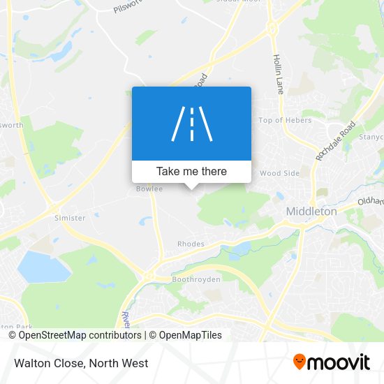 Walton Close map