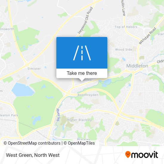 West Green map