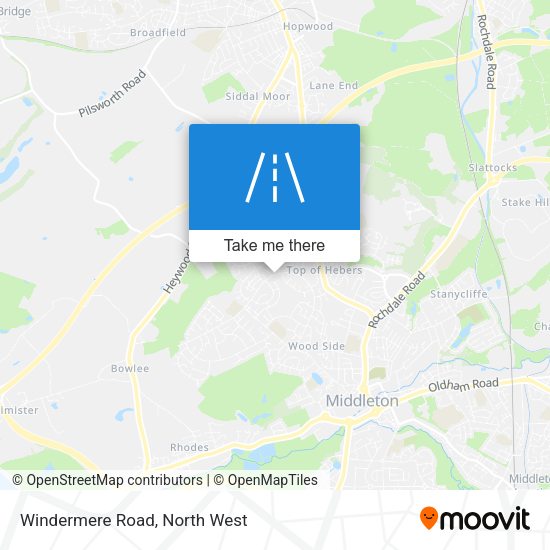 Windermere Road map
