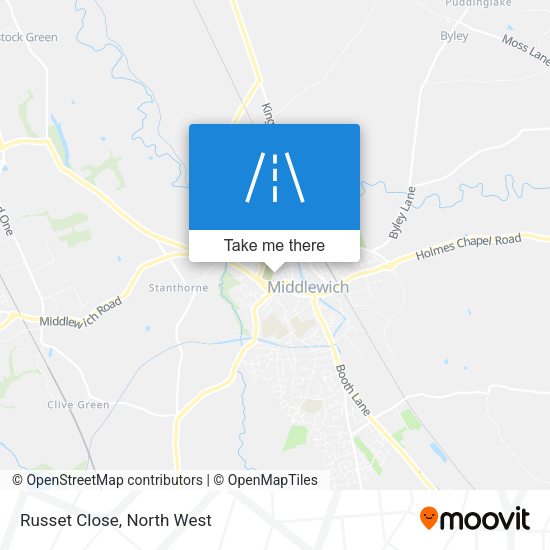 Russet Close map