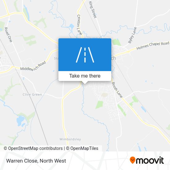 Warren Close map