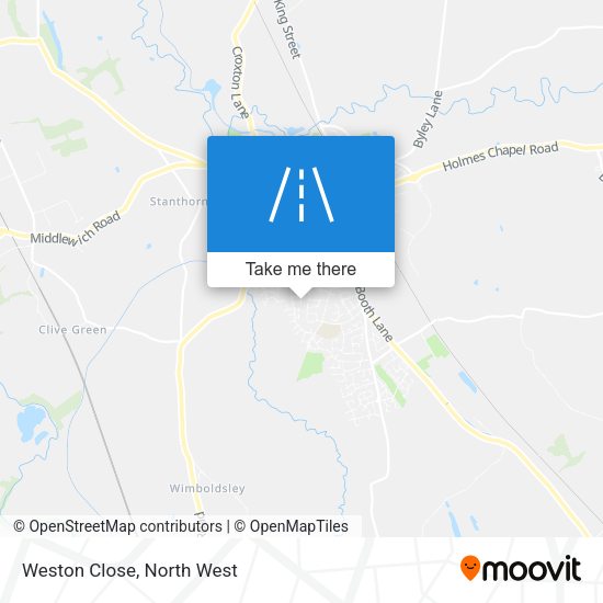 Weston Close map
