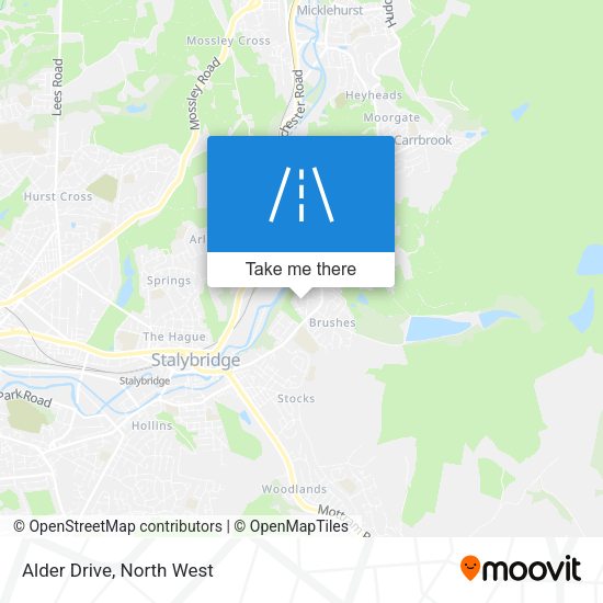Alder Drive map