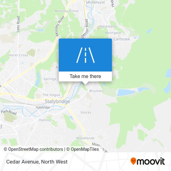 Cedar Avenue map