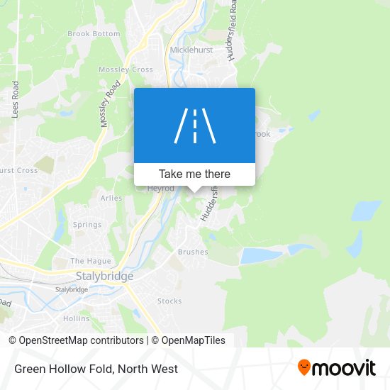 Green Hollow Fold map