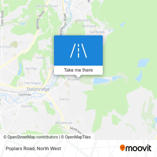 Poplars Road map