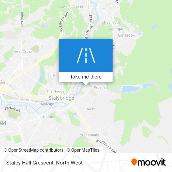 Staley Hall Crescent map