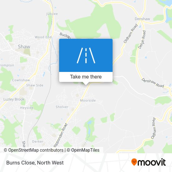 Burns Close map
