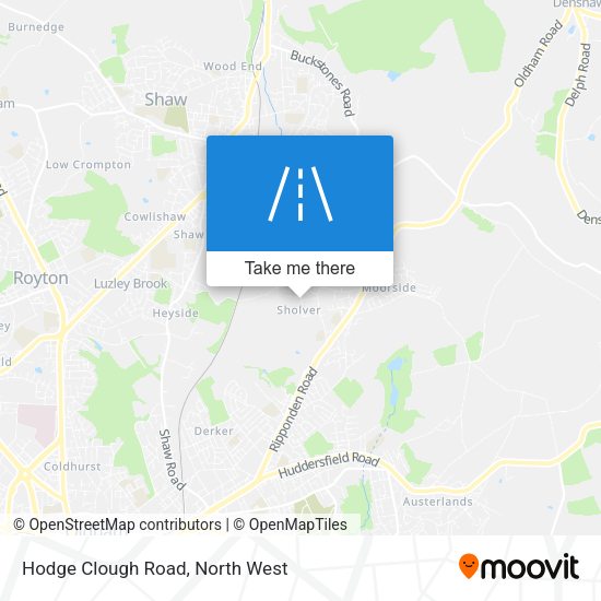 Hodge Clough Road map